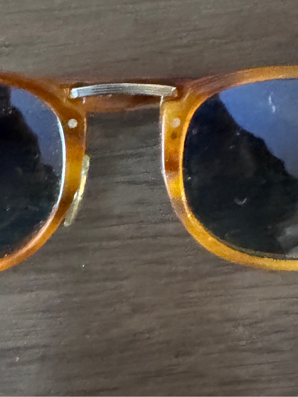 Persol Tortoiseshell Frame Sunglasses with Dark Blue Lenses
